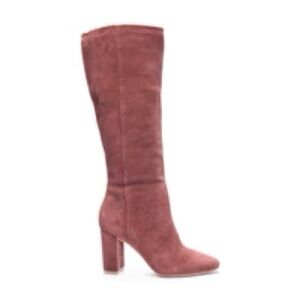 CHINESE LAUNDRY PLUM SUEDE KNEE HIGH BOOTS SIZE 10 - NEW